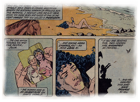 Hippolyta meditates, looking longingly at a photograph of her daughter who she dearly misses...