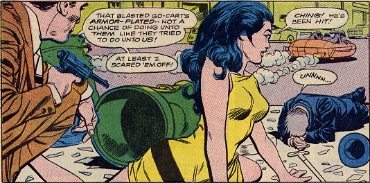 Diana watches as the attackers make their escape and suddenly spots that I Ching has been wounded!