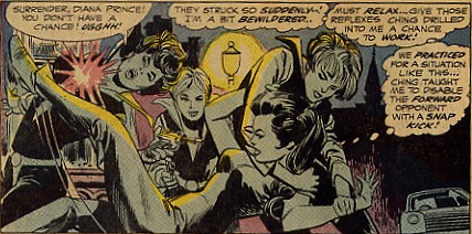 Diana grapples with her attackers!