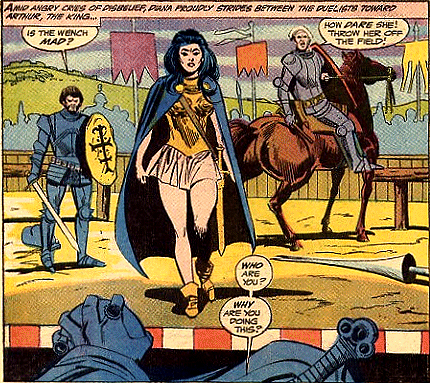 Diana approaches King Arthur