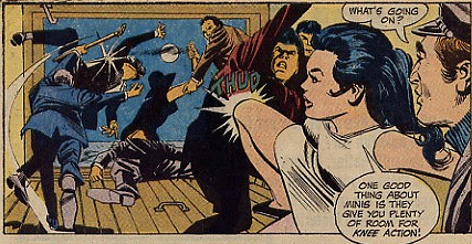 Diana takes on the thugs in her mini!
