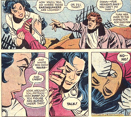 Diana tirtures her prisoner!