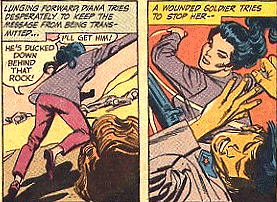 Diana takes down the soldier!