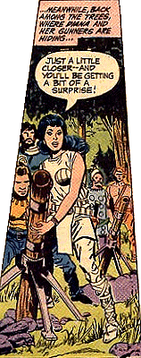 Diana aims a mortar at the attacking ships!