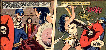 Diana deals with the final soldier defending the queen!