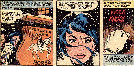 Arriving at the old Inn, Diana knocks on the door..