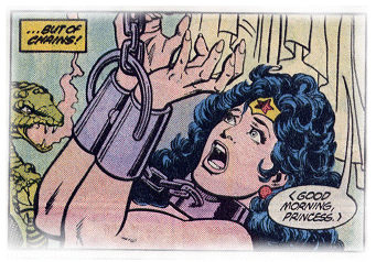 Wonder Woman is shocked to find herself manacled!