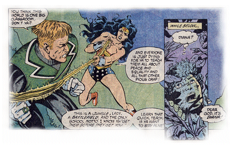 As Guy Gardner taunts Wonder Woman, Etta sees her chance to be rescued