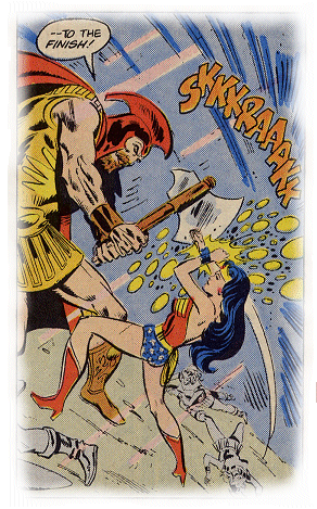 Ares attacks Wonder Woman!
