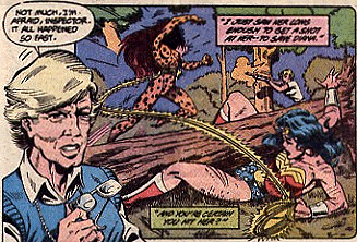 Julia recounts how she had shot the Cheetah before it had a chance to finish a vulnerable Wonder Woman!