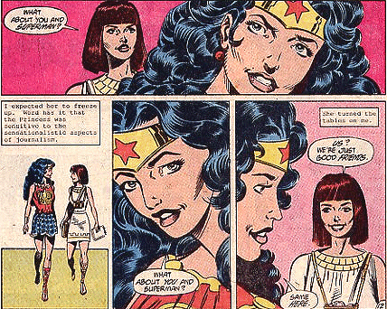 Diana and Lois exchange opinions on their relationship with Superman!