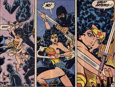 Wonder Woman battles the Ninja Assassin Squad!