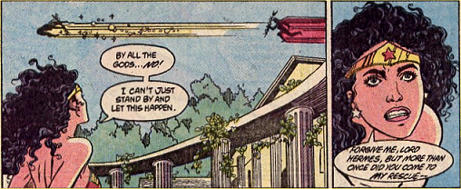 Wonder Woman decides she must intervene to save Hermes...
