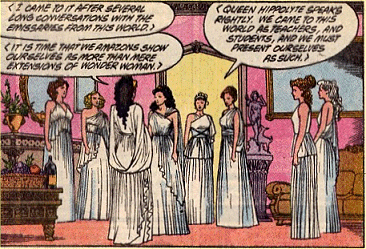 Hippolyta explains her reasons for excluding Diana from their various engagements.. 