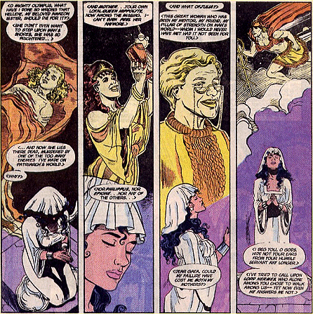 Wonder Woman prayes at the Altar...