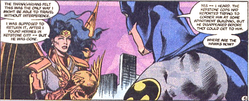 Batman watches as Wonder Woman removes her disguise...