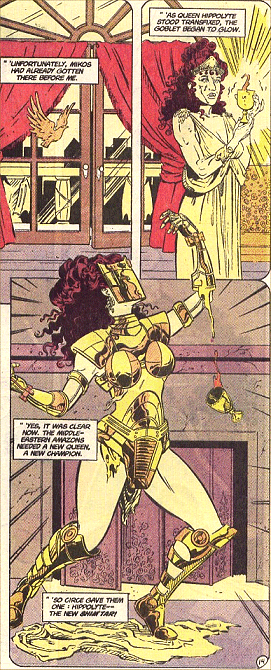 Hippolyta is transformed in Shim' Tar by the enchanted Goblet!