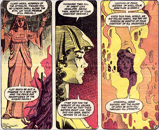 Diana performs the funeral ceremony...