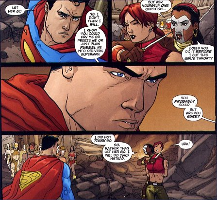 Superman is powerless as Karna takes Grace hostage!