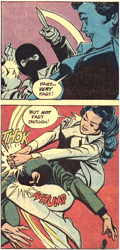 Diana takes down a knife weilding thug!