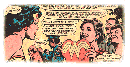 The historic moment when Wonder Woman is presented with her new costume!