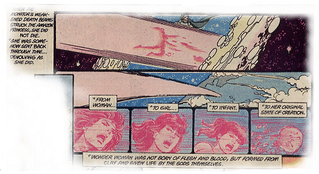 Wonder Woman devloves back into the clay from which she was created...