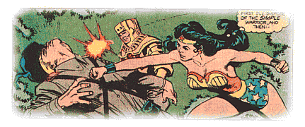 Wonder Woman knocks out the German Soldier!