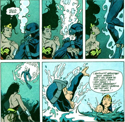 Wonder Woman takes Steve  by surprise!