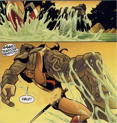 Wonder Woman takes on the leader!