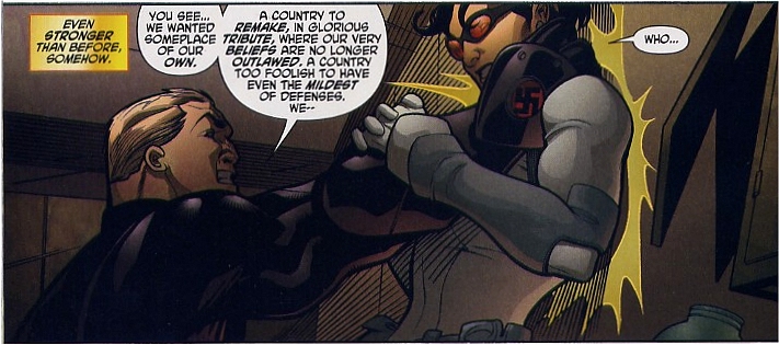 Captain Nazi attacks Diana!
