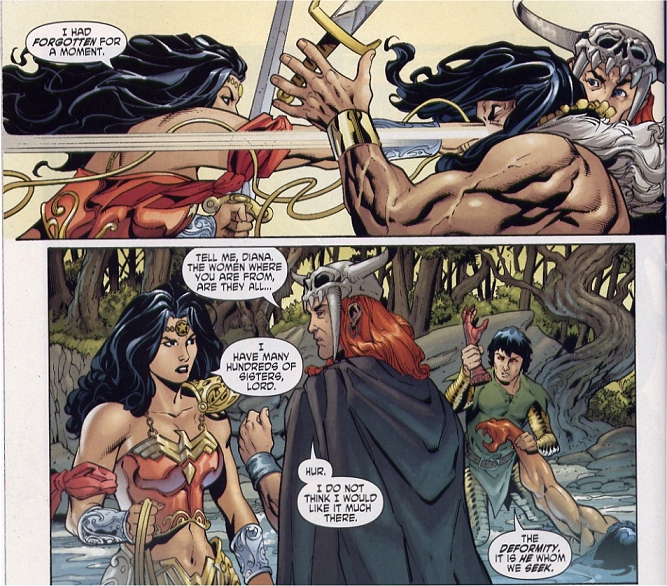 Diana fells Claw with a single punch!
